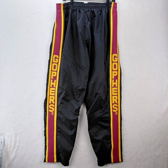 Zubaz Other - VTG Minnesota Gopher Zubaz Track Sweatpants Men L Black Nylon Spellout Ankle Zip